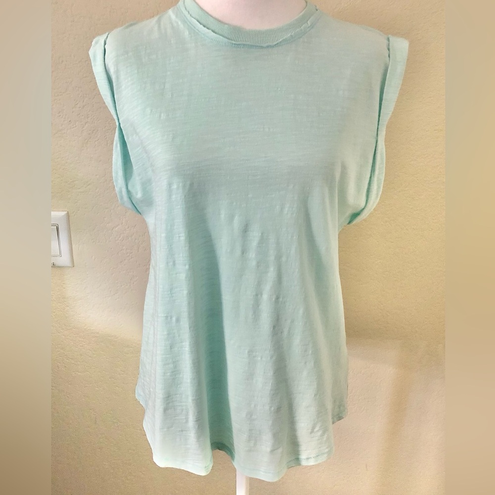 Pilcro Mint Green Sleeveless Crewneck Tank